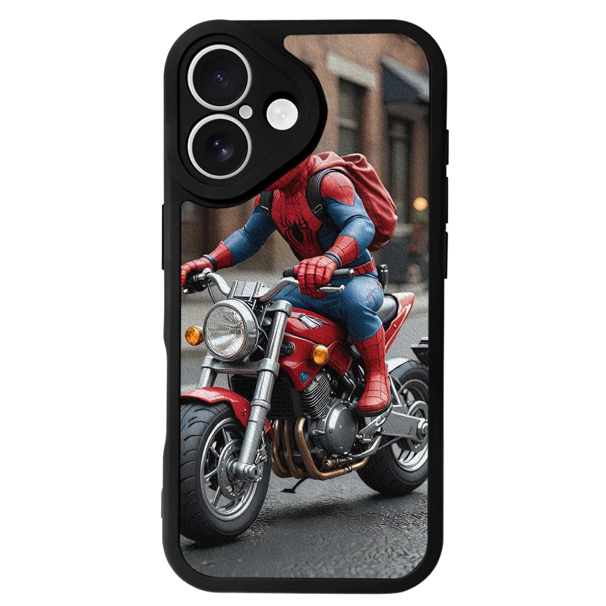 Spider Man スパイダーマン 【iPhone 16シリーズ対応】シリコンスマホケース（レザー調） 材質：シリコン